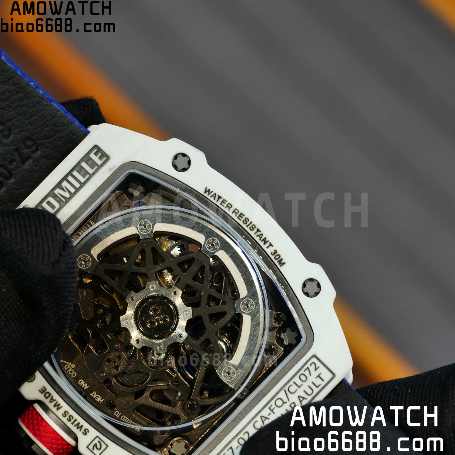 RICHARD MILLE RM67-02 White NTPT Best Edition France Dial on Blue Nylon strap CRMA7 Clone V10 103 656f4a8903255a6 AMO Watch