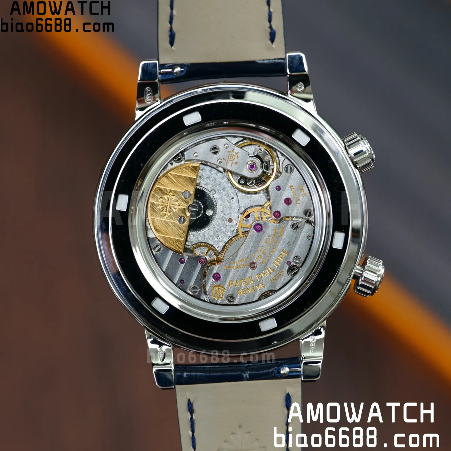 PP Grand Complications 6102 SS PPF 1:1 Best Edition Blue Dial on Blue Leather Strap SA240 Super Clone 125 7306aaea261ead8 AMO Watch