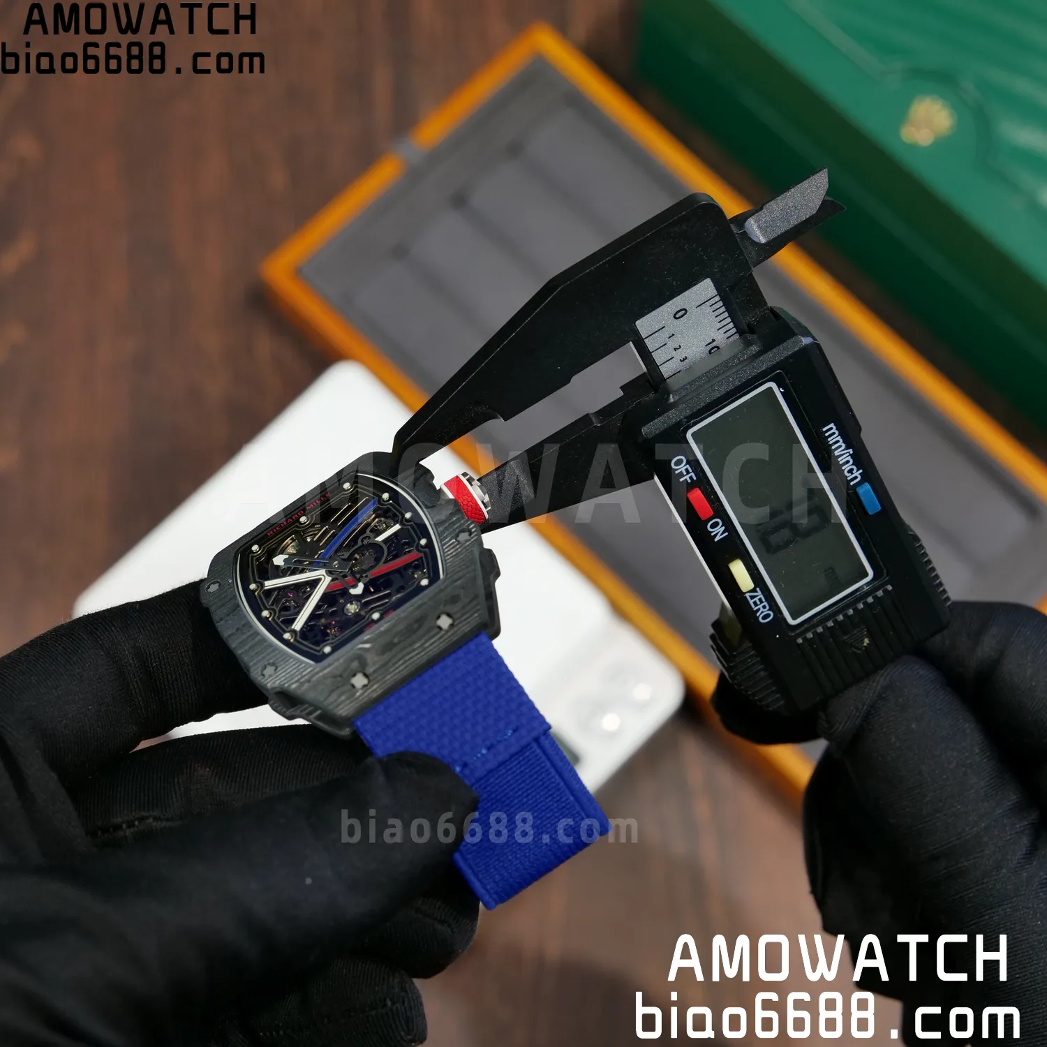 RICHARD MILLE RM67-02 Black NTPT Best Edition France Dial on Blue Nylon strap CRMA7 Clone V10 80 7370da3828d6986 AMO Watch