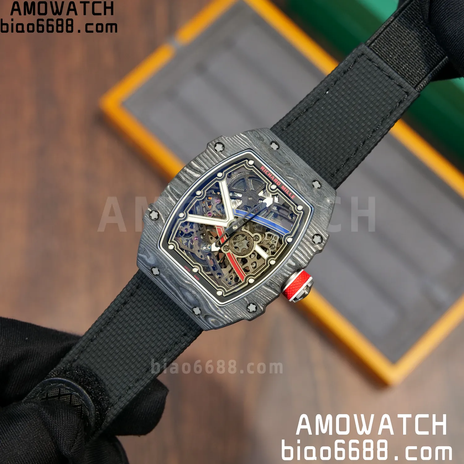 RICHARD MILLE RM67-02 Black NTPT Best Edition France Dial on Black Nylon strap CRMA7 Clone V10 82 75bc78e1f82cd05 AMO Watch