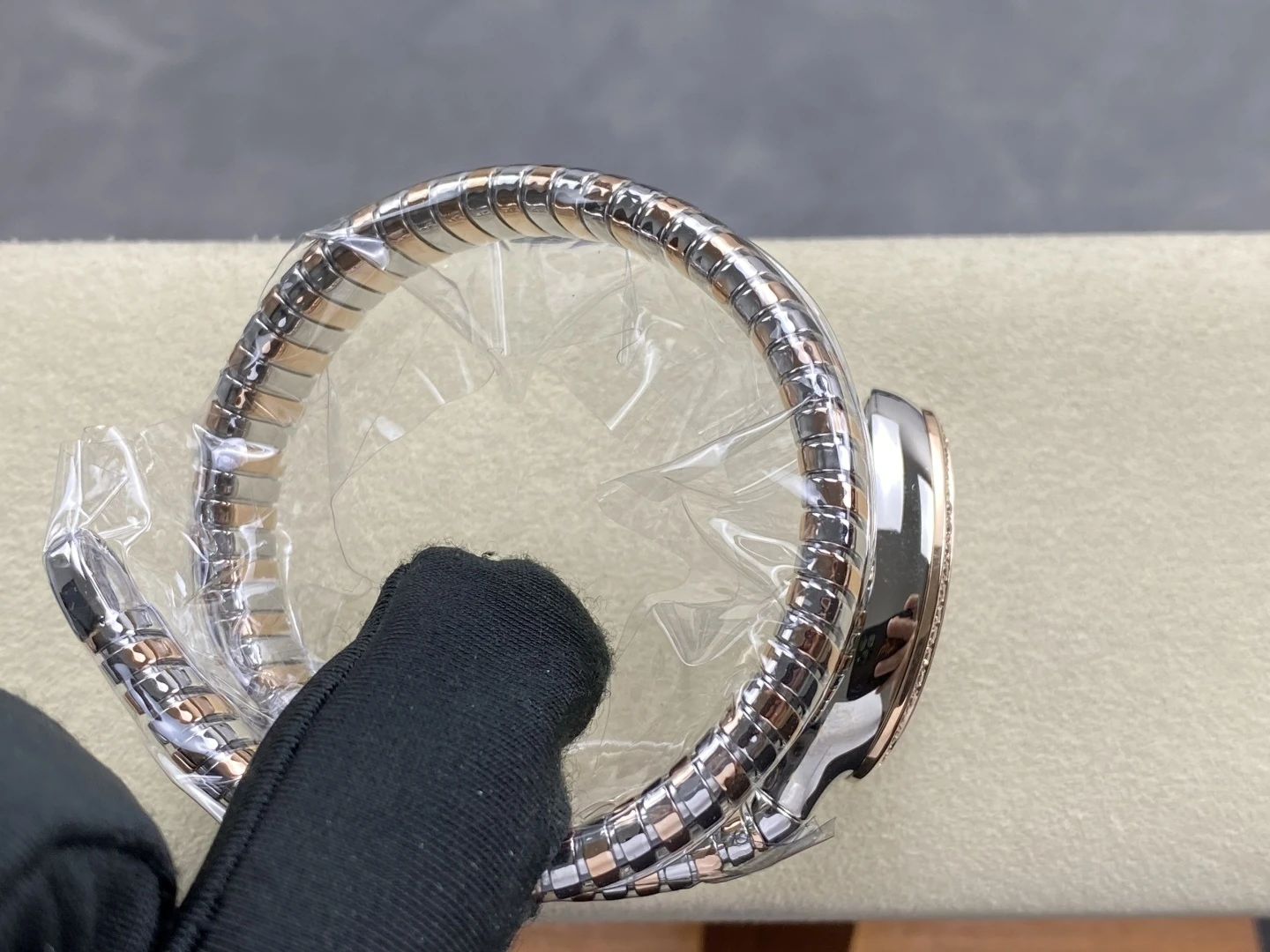 BVLGARI Serpenti 102790 SS/RG BVF 1:1 Best Edition Green Dial on SS/RG Bracelet ETA Quartz 23 77cda7bb20106f0 AMO Watch