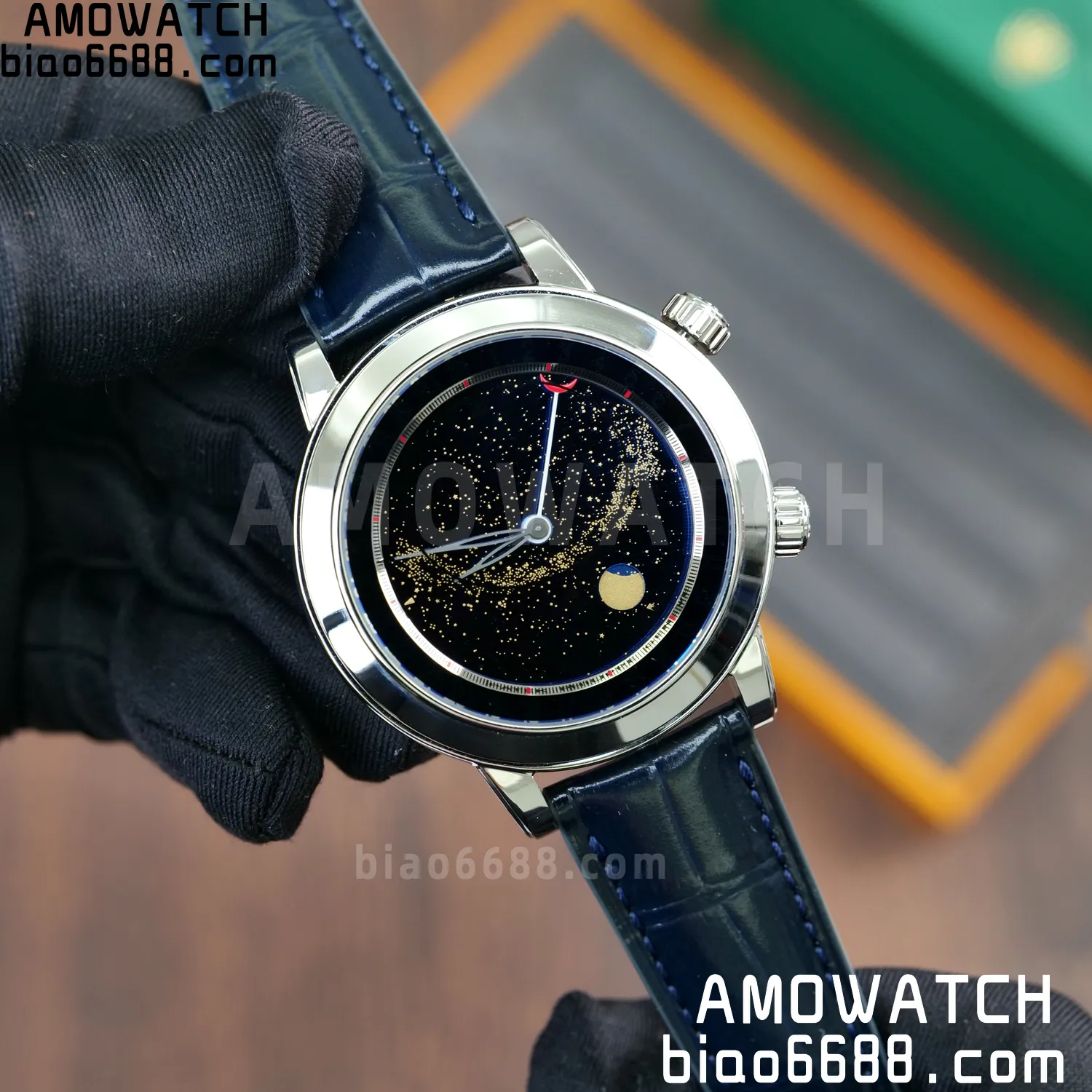 PP Grand Complications 6102 SS PPF 1:1 Best Edition Blue Dial on Blue Leather Strap SA240 Super Clone 97 820e1ff7a933d49 AMO Watch