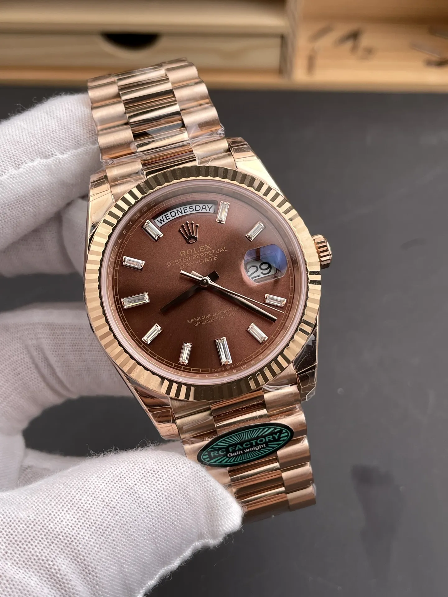 Rolex Day Date 40 RG 228236 RCF 1:1 Best Edition Brown Dial on President Bracelet VR3255 (211g) 25 8a5719d8e88a0e2 AMO Watch