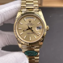Rolex Day Date 40 YG 228238 RCF 1:1 Best Edition YG Dial on President Bracelet VR3255 (211g)