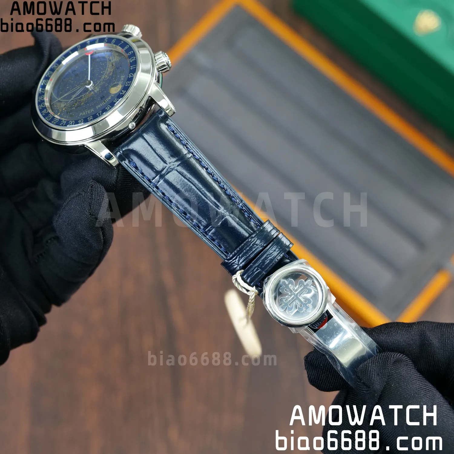 PP Grand Complications 6102 SS PPF 1:1 Best Edition Blue Dial on Blue Leather Strap SA240 Super Clone 101 9280306eb5c0c1f AMO Watch