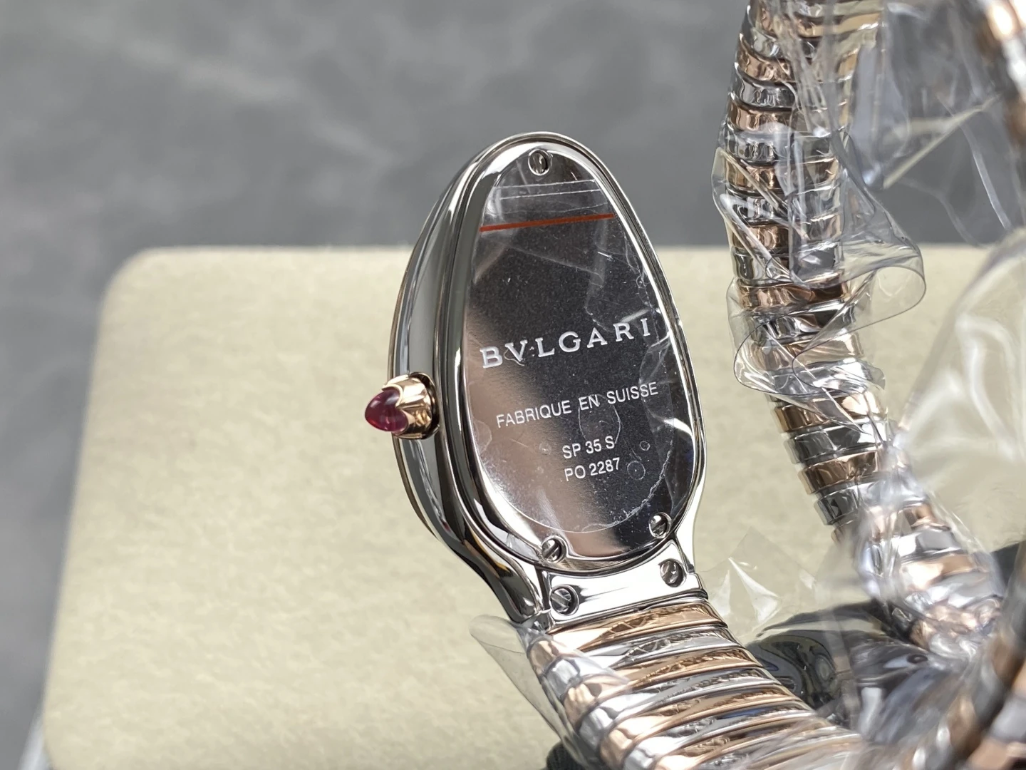 BVLGARI Serpenti 102790 SS/RG BVF 1:1 Best Edition Green Dial on SS/RG Bracelet ETA Quartz 25 92bea5dc9eb88df AMO Watch