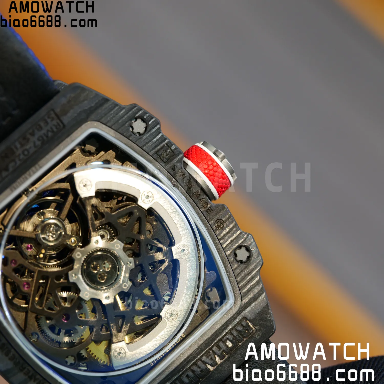 RICHARD MILLE RM67-02 Black NTPT Best Edition France Dial on Blue Nylon strap CRMA7 Clone V10 109 a29f9d0247f1892 AMO Watch