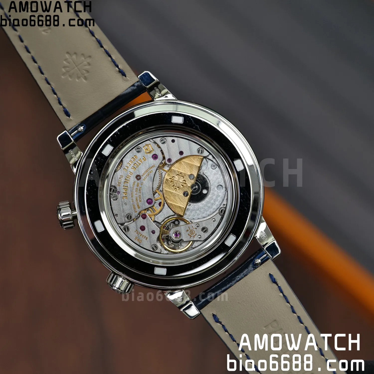 PP Grand Complications 6102 SS PPF 1:1 Best Edition Blue Dial on Blue Leather Strap SA240 Super Clone 120 a63df58529d7a97 AMO Watch