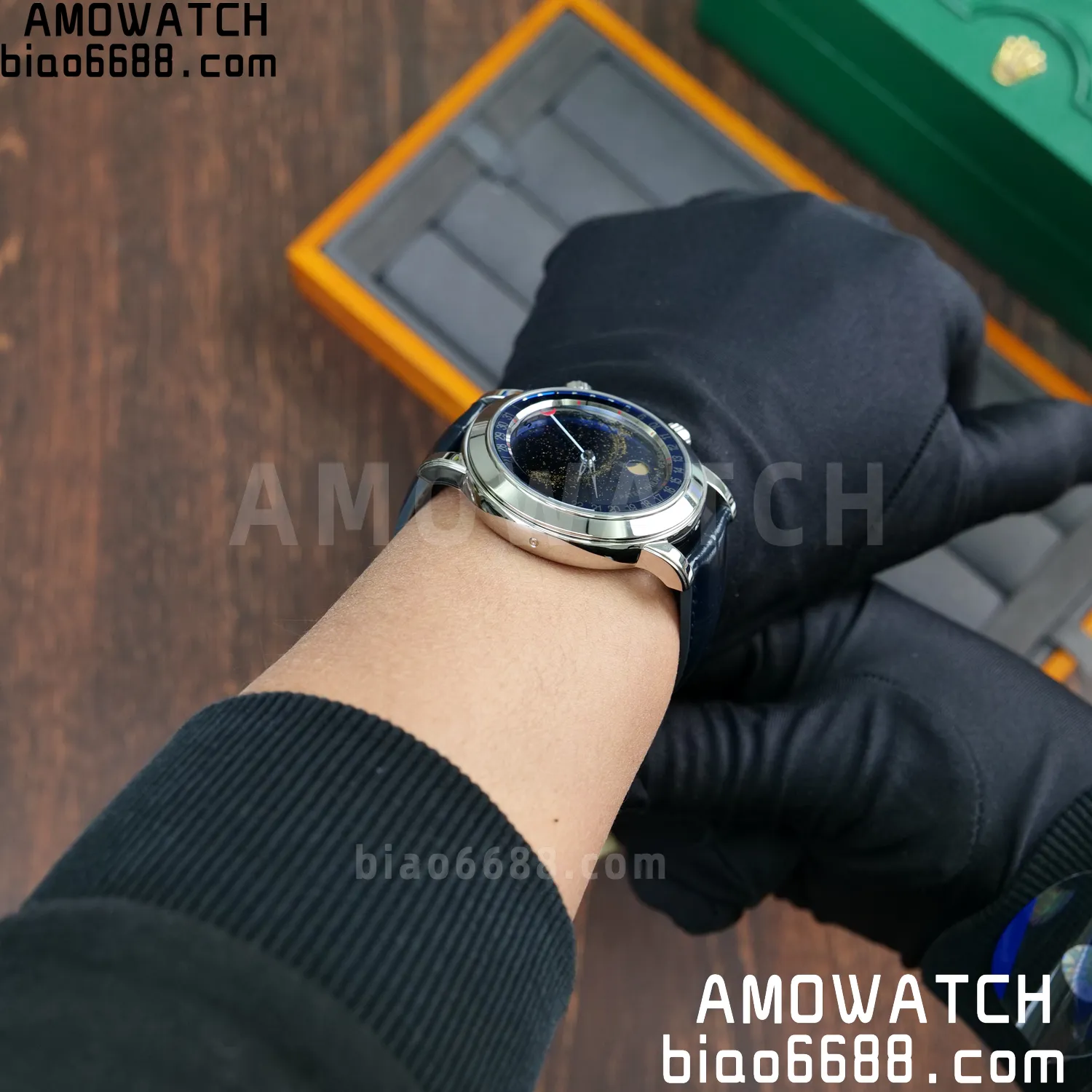 PP Grand Complications 6102 SS PPF 1:1 Best Edition Blue Dial on Blue Leather Strap SA240 Super Clone 141 ad0a484a262fd11 AMO Watch