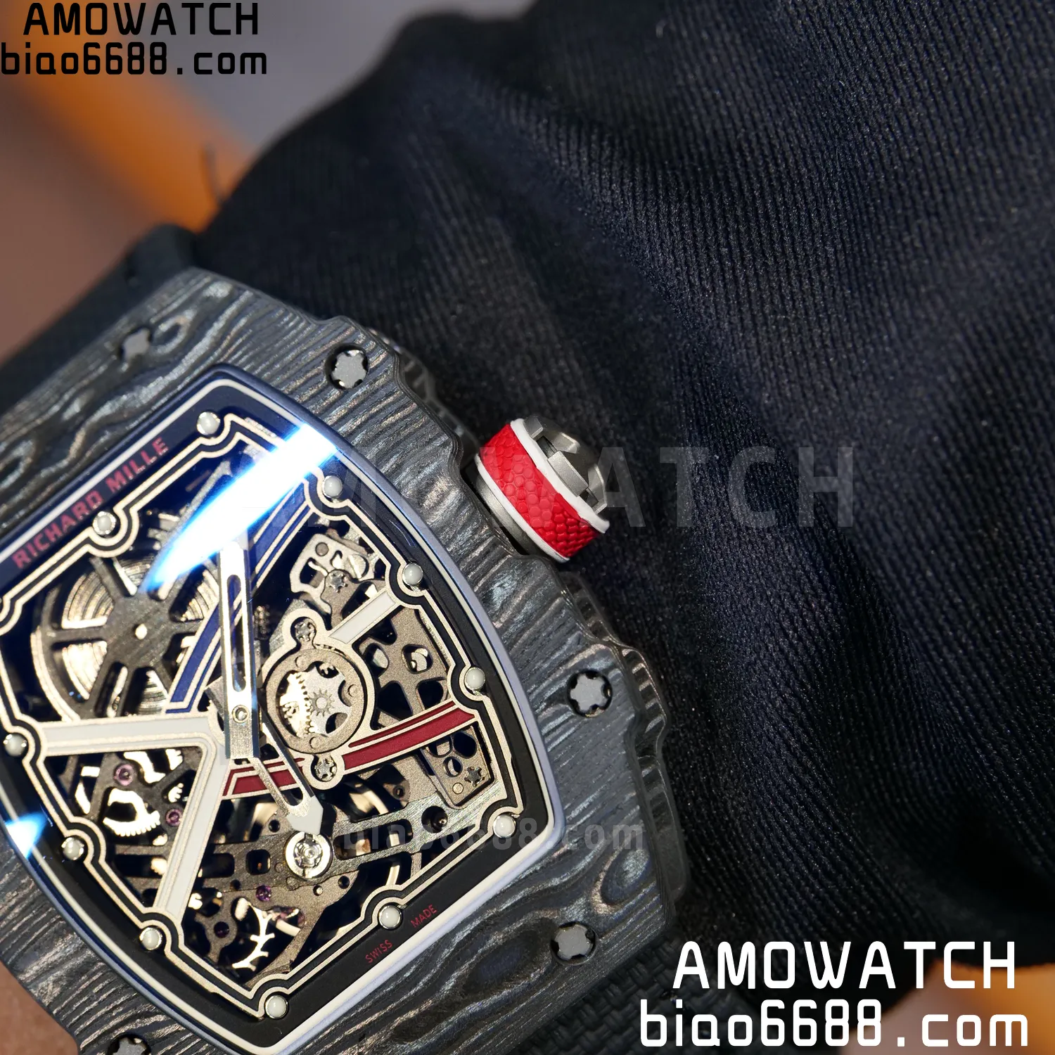 RICHARD MILLE RM67-02 Black NTPT Best Edition France Dial on Black Nylon strap CRMA7 Clone V10 111 ad3fa355f772b42 AMO Watch