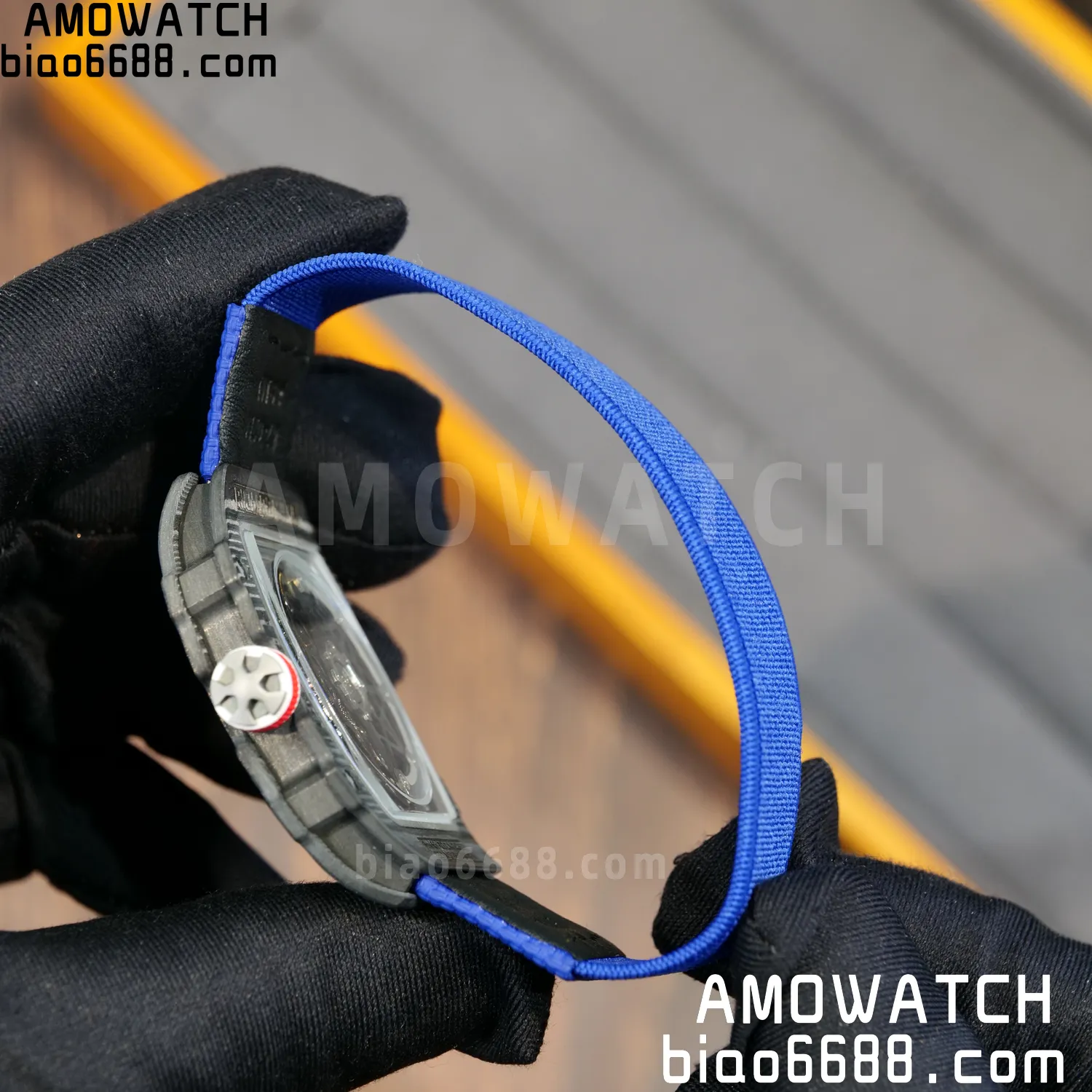 RICHARD MILLE RM67-02 Black NTPT Best Edition France Dial on Blue Nylon strap CRMA7 Clone V10 105 ae01944677c1968 AMO Watch