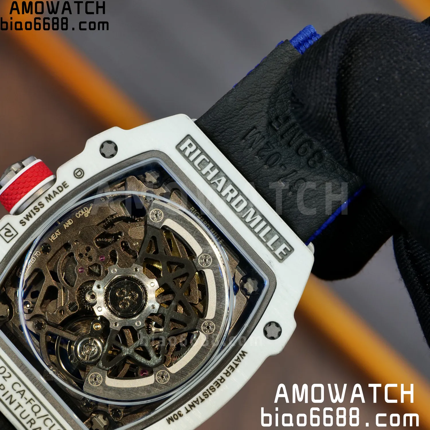 RICHARD MILLE RM67-02 White NTPT Best Edition France Dial on Blue Nylon strap CRMA7 Clone V10 101 c84f77ea7b5a0d5 AMO Watch