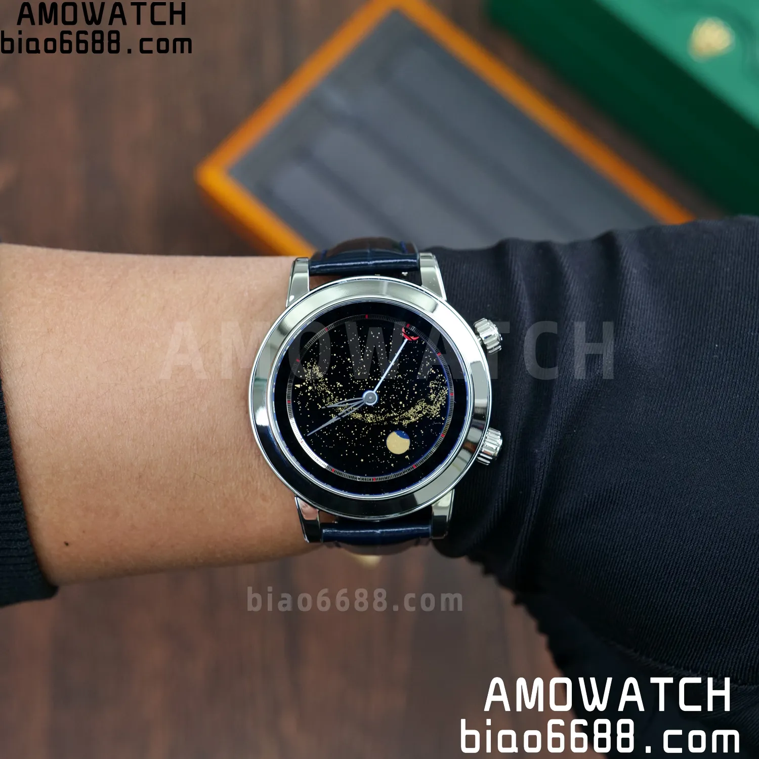 PP Grand Complications 6102 SS PPF 1:1 Best Edition Blue Dial on Blue Leather Strap SA240 Super Clone 140 cc54987cfbd1d68 AMO Watch