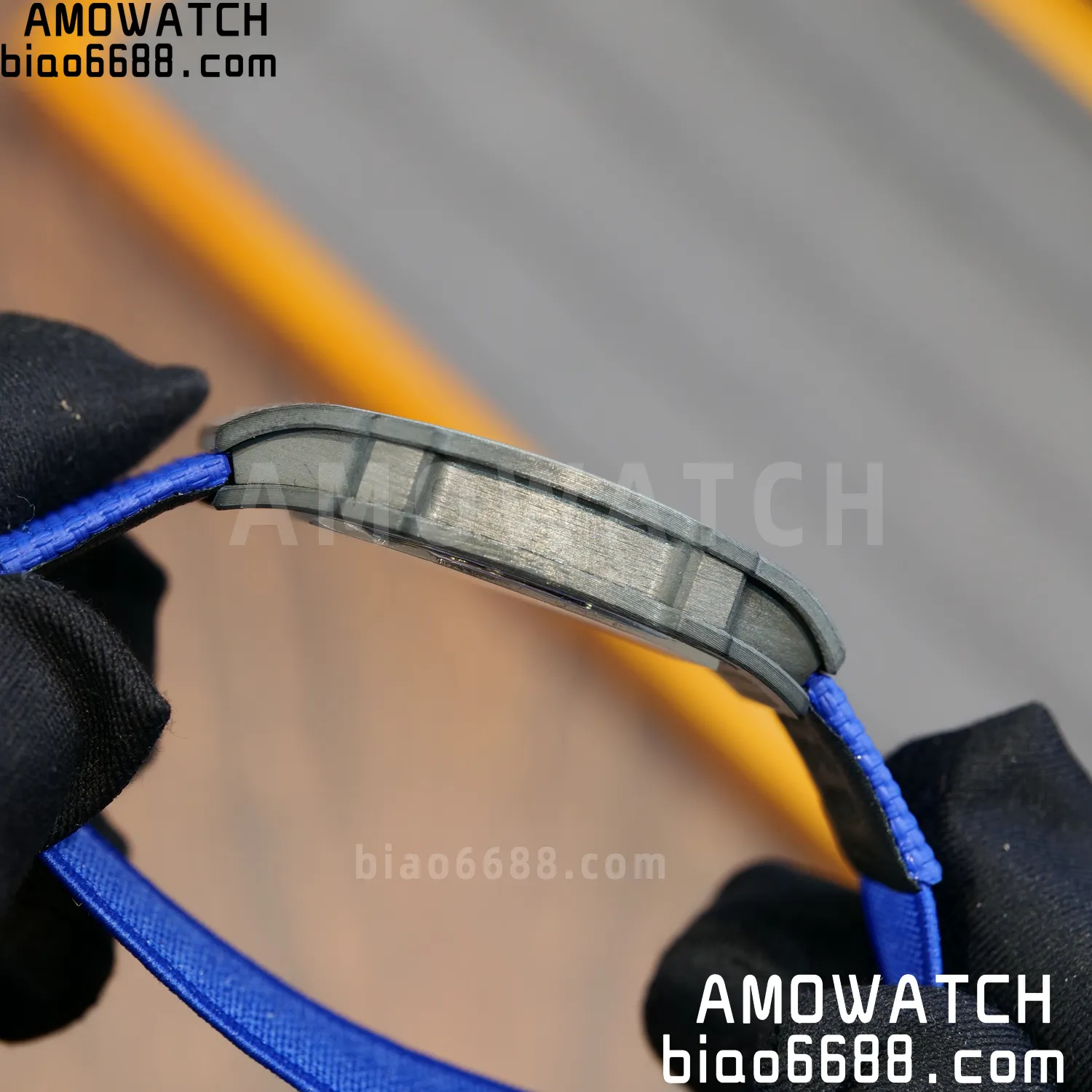 RICHARD MILLE RM67-02 Black NTPT Best Edition France Dial on Blue Nylon strap CRMA7 Clone V10 90 daba66b0be323ae AMO Watch