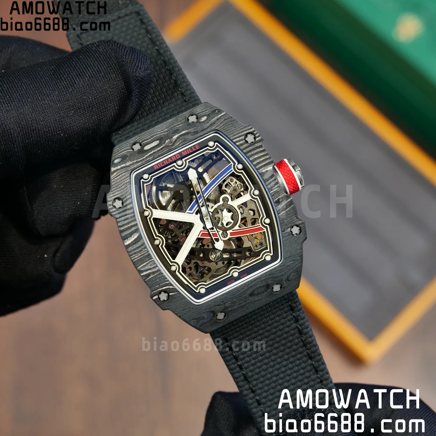 RICHARD MILLE RM67-02 Black NTPT Best Edition France Dial on Black Nylon strap CRMA7 Clone V10 80 dd0d6c172d3f25f AMO Watch