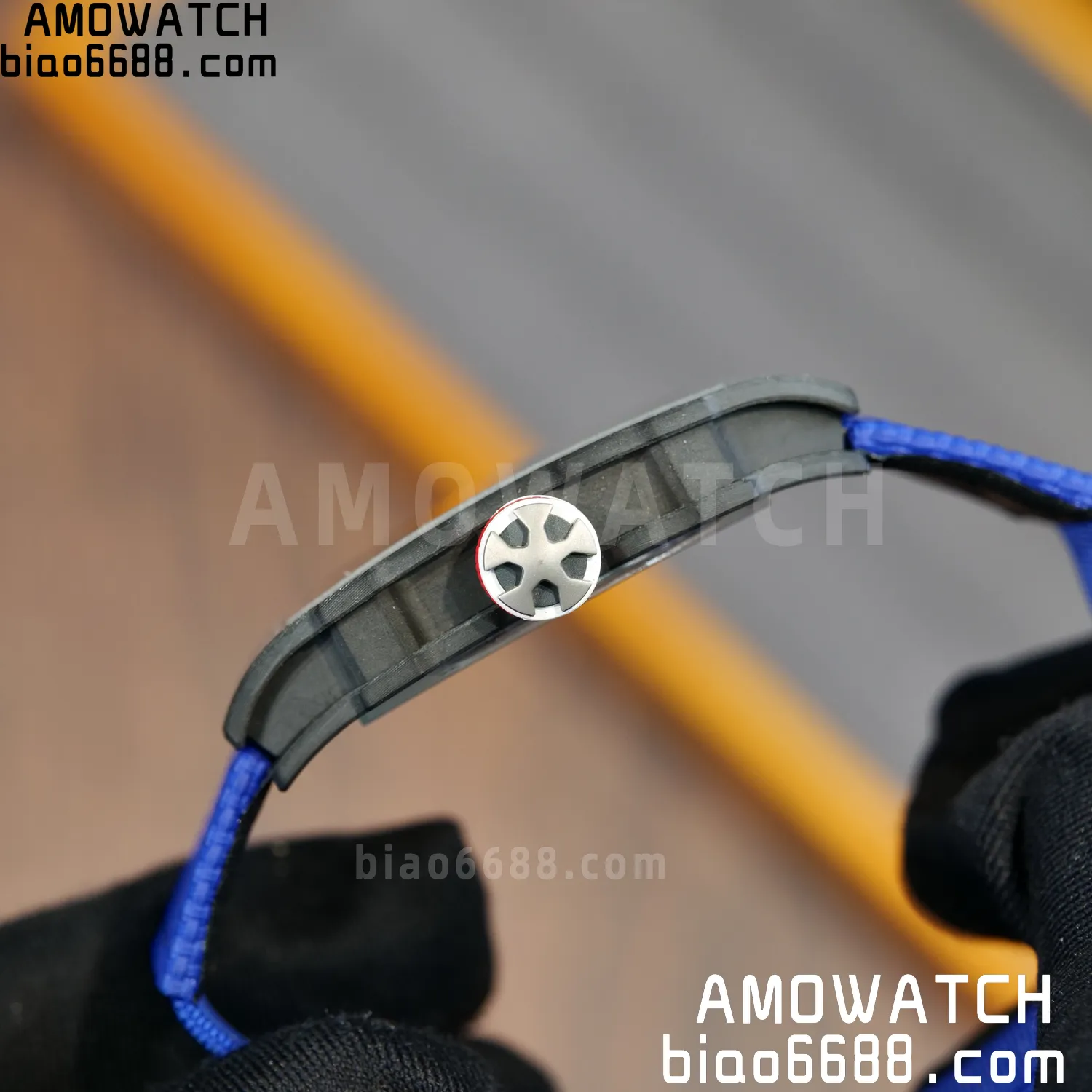 RICHARD MILLE RM67-02 Black NTPT Best Edition France Dial on Blue Nylon strap CRMA7 Clone V10 92 df0c67cddb5d1d1 AMO Watch