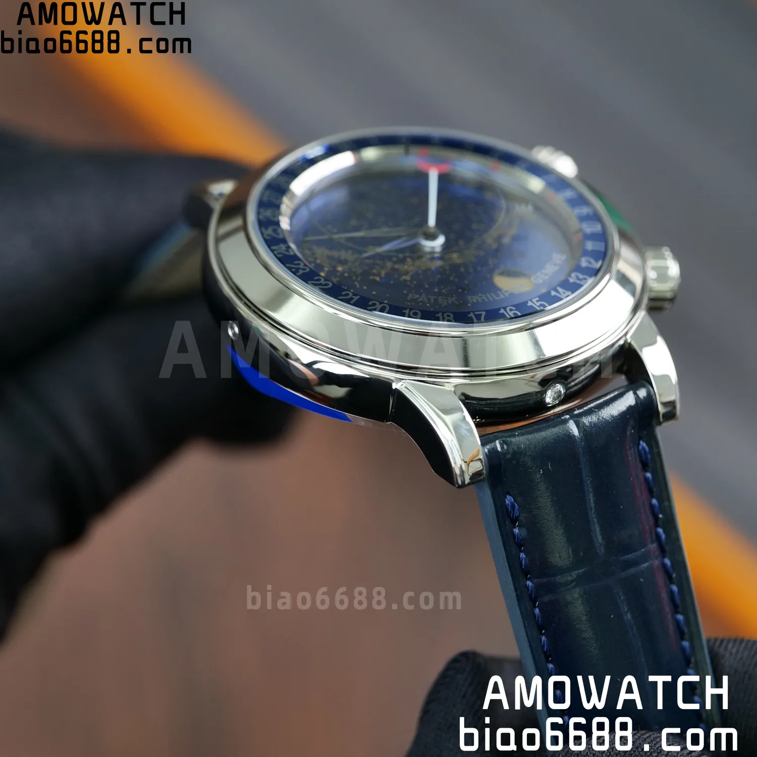 PP Grand Complications 6102 SS PPF 1:1 Best Edition Blue Dial on Blue Leather Strap SA240 Super Clone 105 e1e6ec7a6398161 AMO Watch