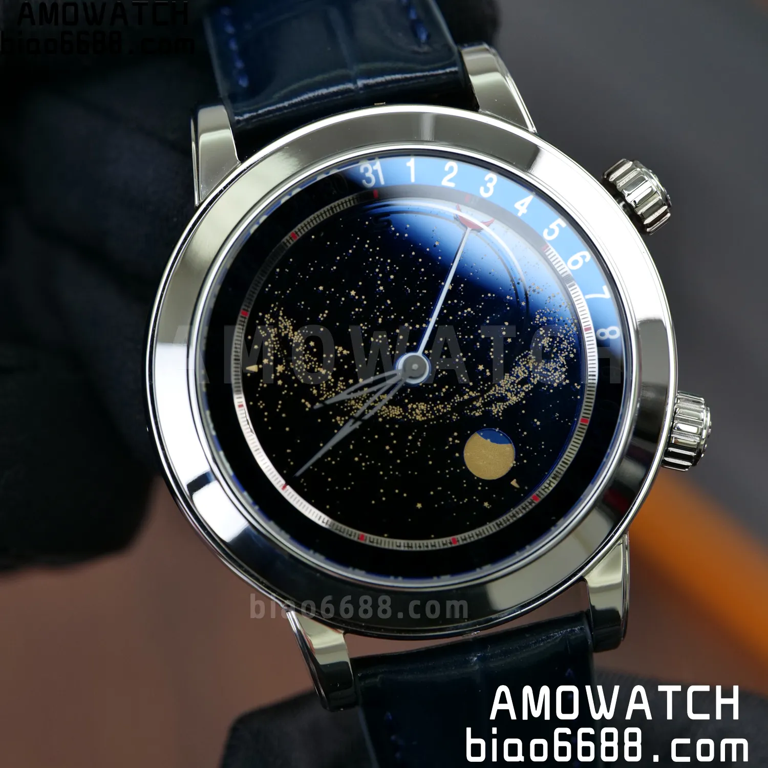 PP Grand Complications 6102 SS PPF 1:1 Best Edition Blue Dial on Blue Leather Strap SA240 Super Clone 113 e5661dada1aaaa6 AMO Watch