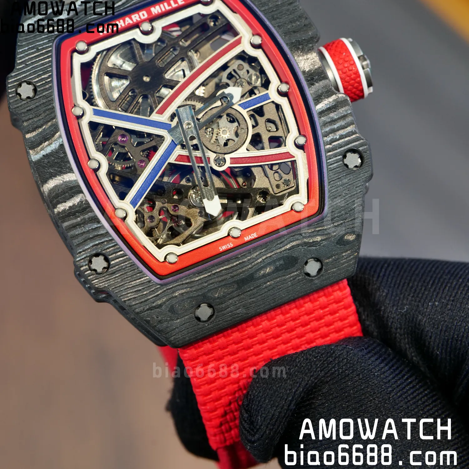 RICHARD MILLE RM67-02 Black NTPT Best Edition Norway Dial on Red Nylon strap CRMA7 Clone V10 101 ea922f213778a2e AMO Watch