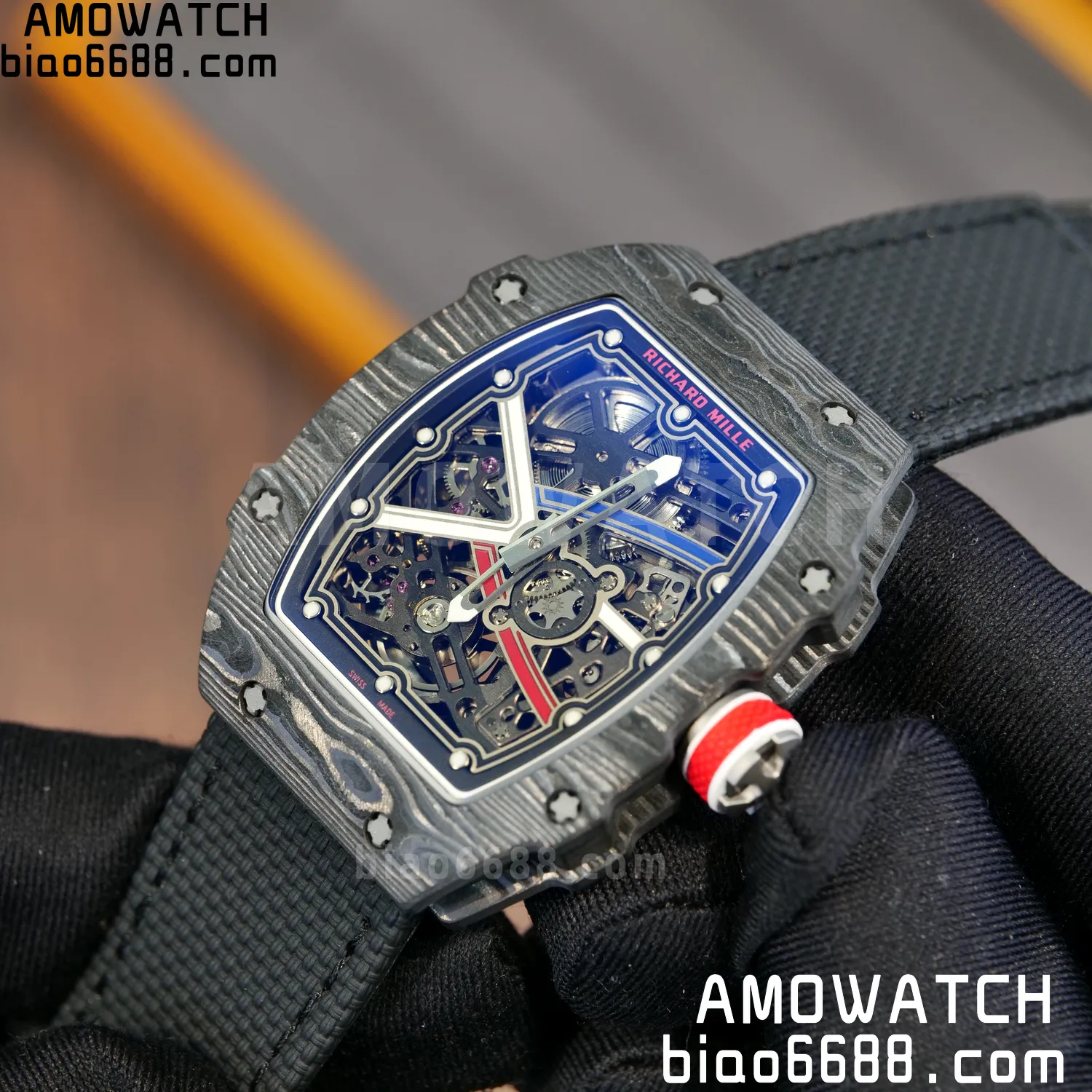 RICHARD MILLE RM67-02 Black NTPT Best Edition France Dial on Black Nylon strap CRMA7 Clone V10 92 eeb9738af6f0f43 AMO Watch