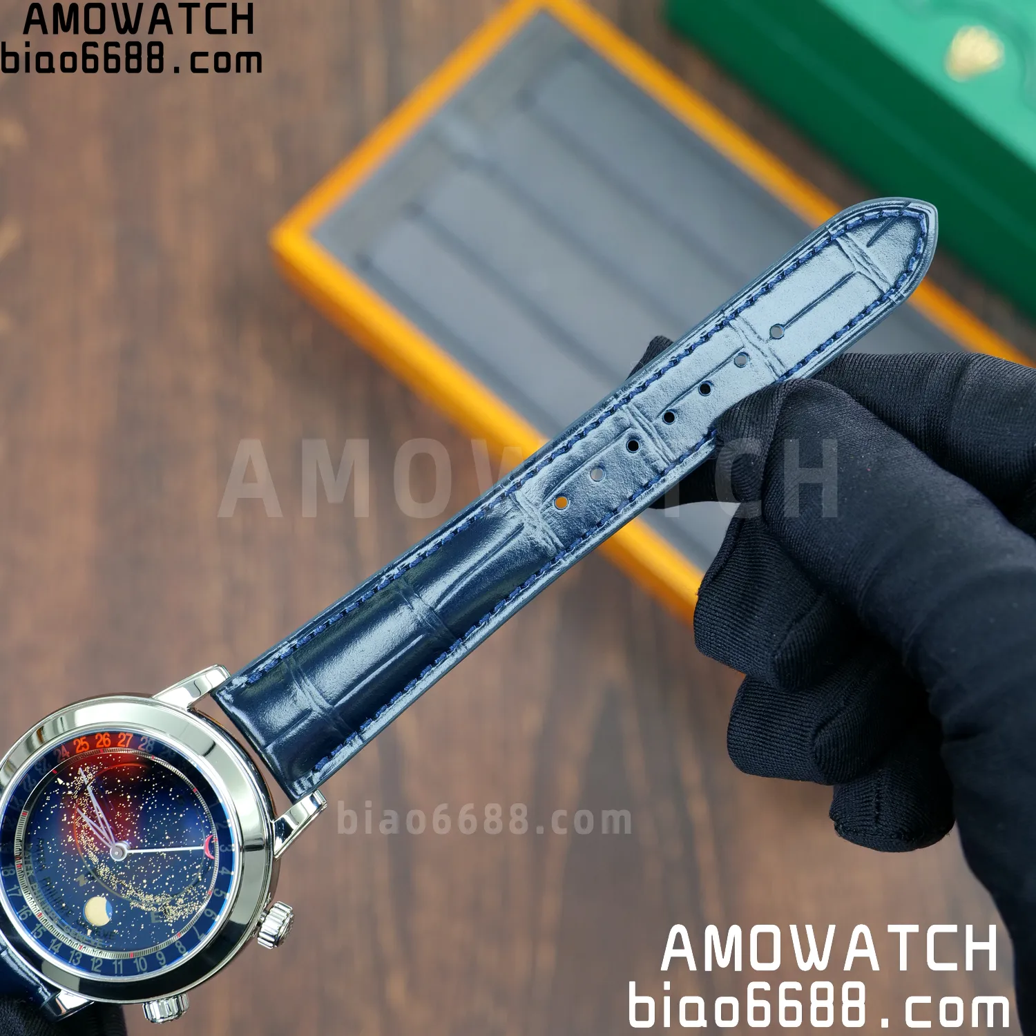 PP Grand Complications 6102 SS PPF 1:1 Best Edition Blue Dial on Blue Leather Strap SA240 Super Clone 100 f80f73a6faa428f AMO Watch