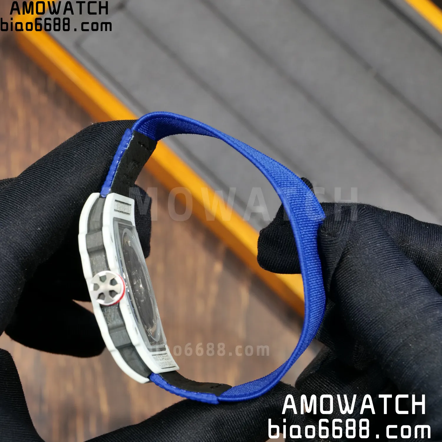 RICHARD MILLE RM67-02 White NTPT Best Edition France Dial on Blue Nylon strap CRMA7 Clone V10 96 fcd910c1a990008 AMO Watch