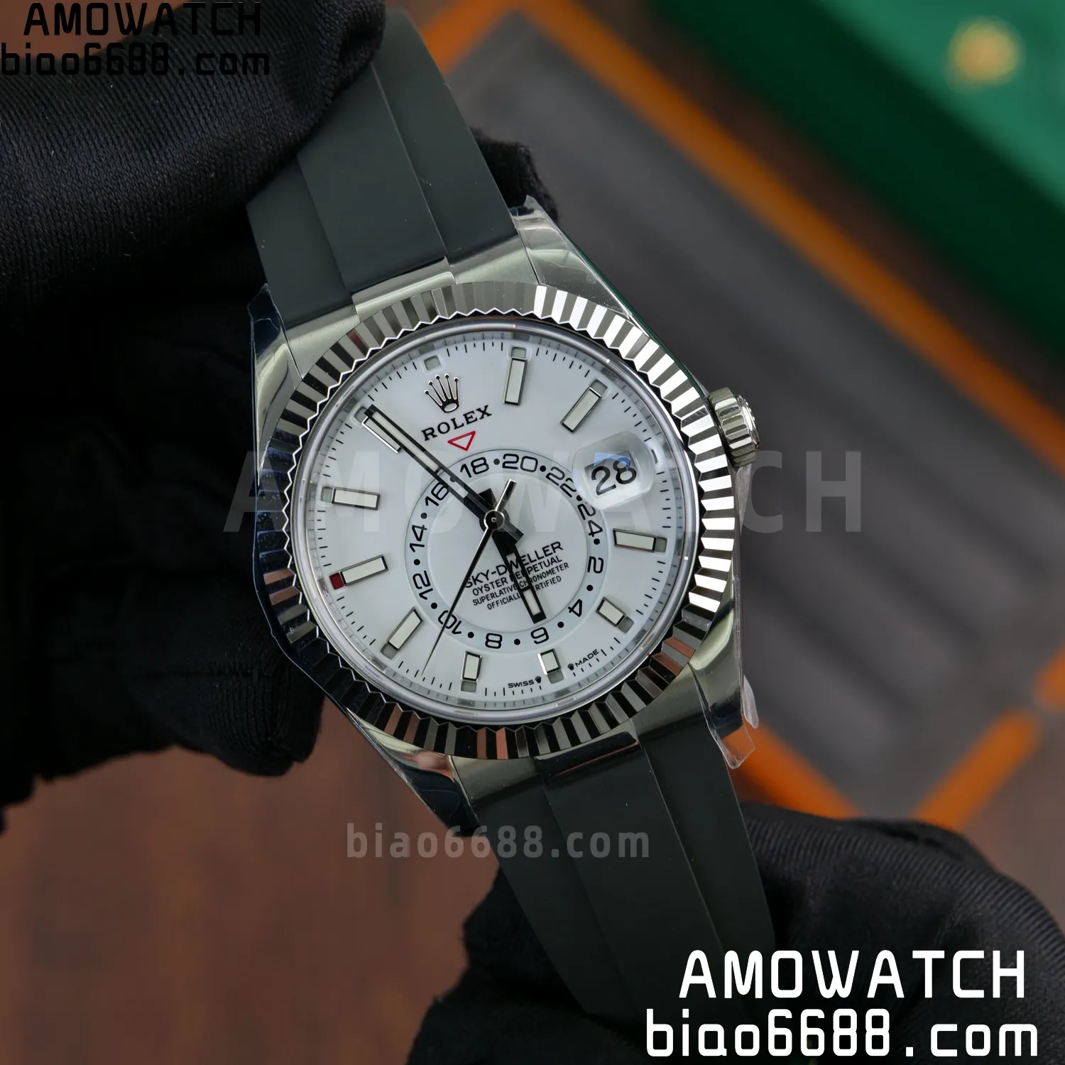 Rolex Sky-Dweller 336239 SS ZF 1:1 Best Edition White Dial on Oysterflex Strap A23J (Gain Weight) 49 015ce3772a503f4 AMO Watch