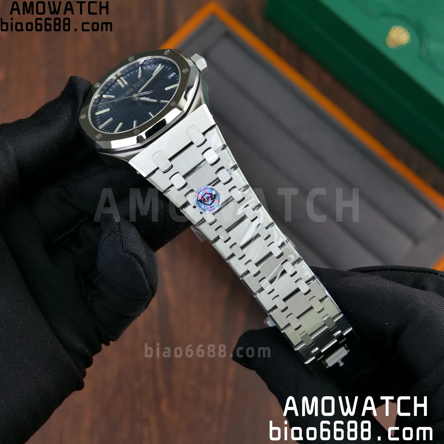 AP Royal Oak 41mm 15510ST SS APS Factory 1:1 Best Edition Blue Dial on SS Bracelet SA4302 Super Clone 70 08876fdcc7f35d5 AMO Watch