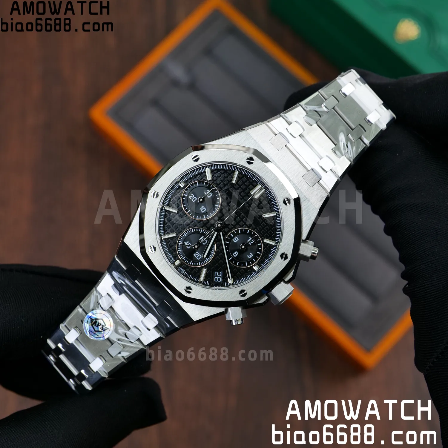 AP Royal Oak Chrono 26240 SS APSF 1:1 Best Edition Black Dial on SS Bracelet SA4401 Super Clone V2 (Free Sprung) 74 17400025b2797bf AMO Watch