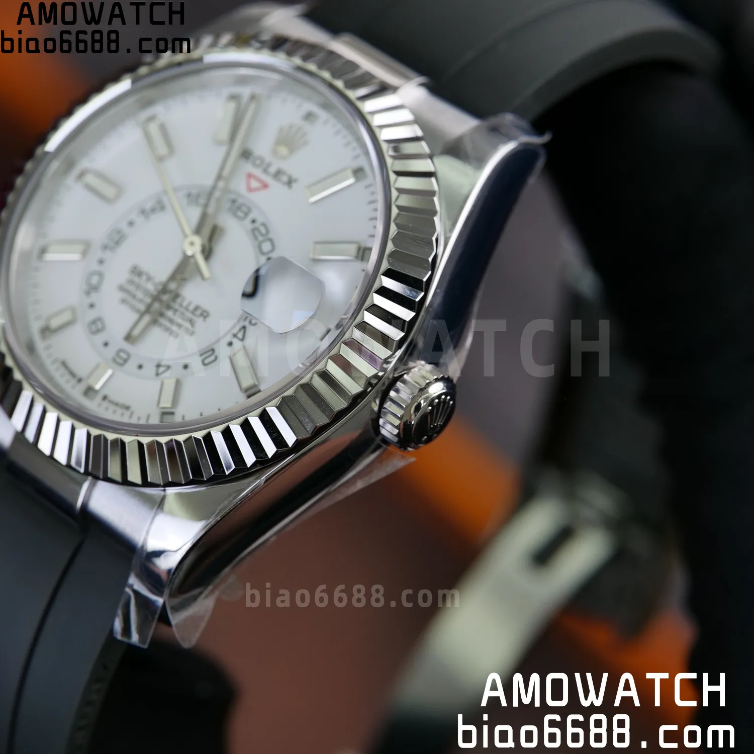 Rolex Sky-Dweller 336239 SS ZF 1:1 Best Edition White Dial on Oysterflex Strap A23J (Gain Weight) 58 1bf2b93517e46c4 AMO Watch