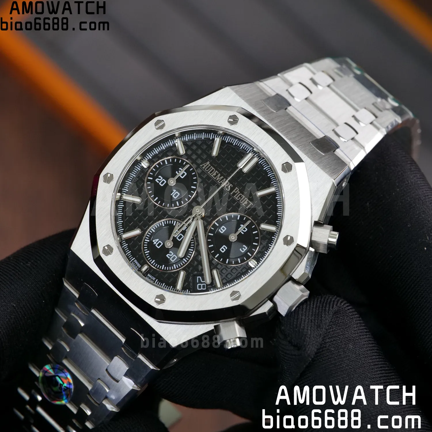 AP Royal Oak Chrono 26240 SS APSF 1:1 Best Edition Black Dial on SS Bracelet SA4401 Super Clone V2 (Free Sprung) 84 1d28b73166ac9c4 AMO Watch