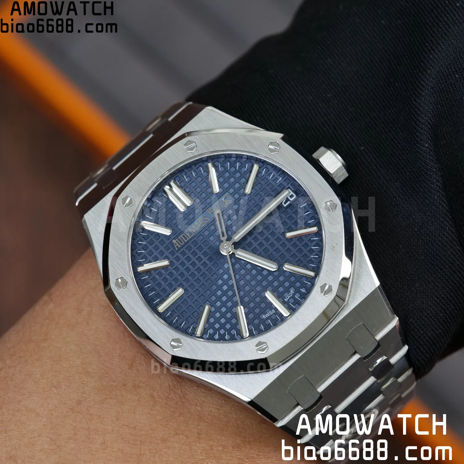 AP Royal Oak 41mm 15510ST SS APS Factory 1:1 Best Edition Blue Dial on SS Bracelet SA4302 Super Clone 93 35c49fbbdae12a7 AMO Watch
