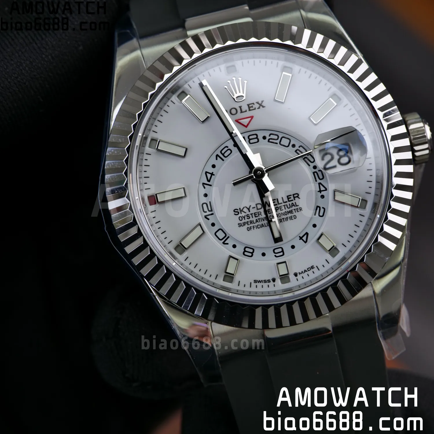 Rolex Sky-Dweller 336239 SS ZF 1:1 Best Edition White Dial on Oysterflex Strap A23J (Gain Weight) 62 382025f8c05f857 AMO Watch