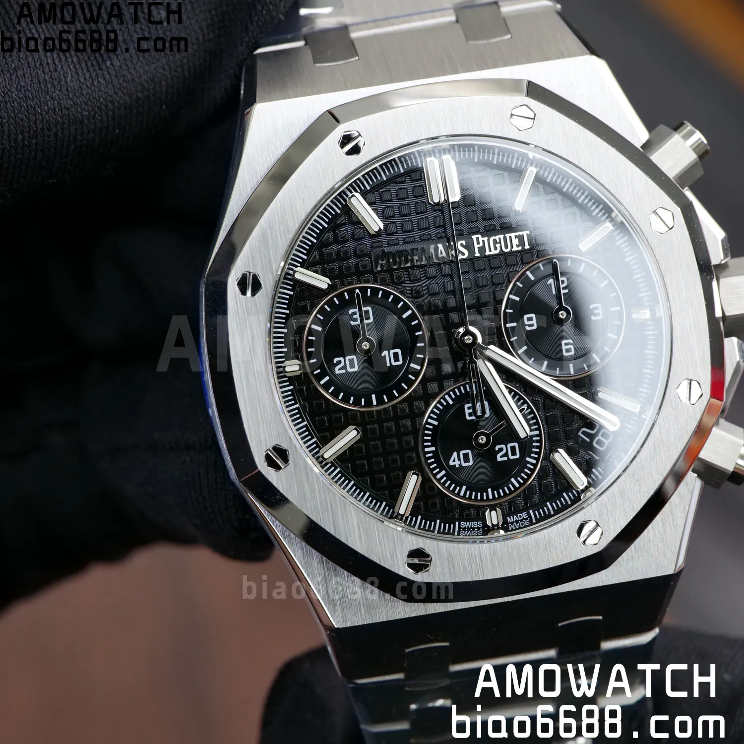 AP Royal Oak Chrono 26240 SS APSF 1:1 Best Edition Black Dial on SS Bracelet SA4401 Super Clone V2 (Free Sprung) 86 386a408c454058a AMO Watch