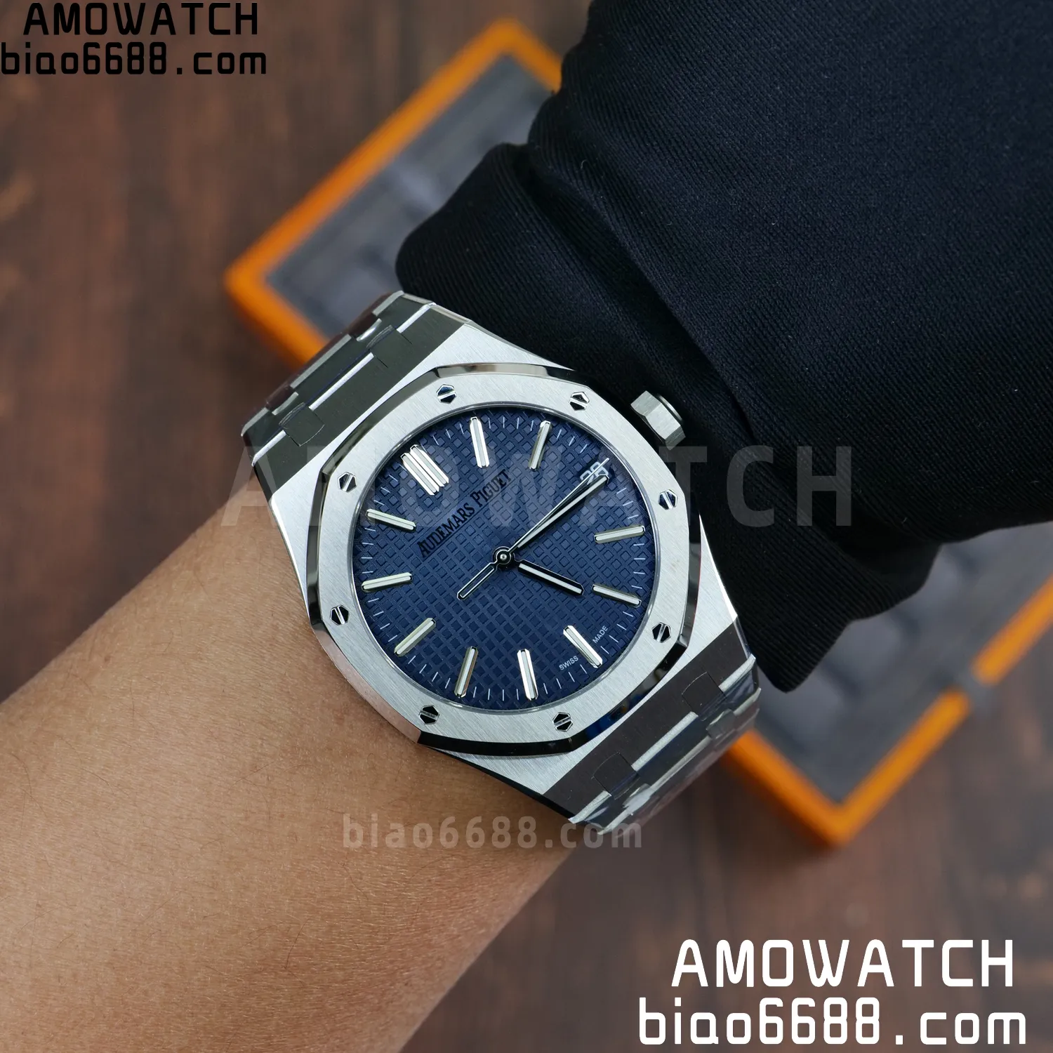 AP Royal Oak 41mm 15510ST SS APS Factory 1:1 Best Edition Blue Dial on SS Bracelet SA4302 Super Clone 96 5187f3990540425 AMO Watch