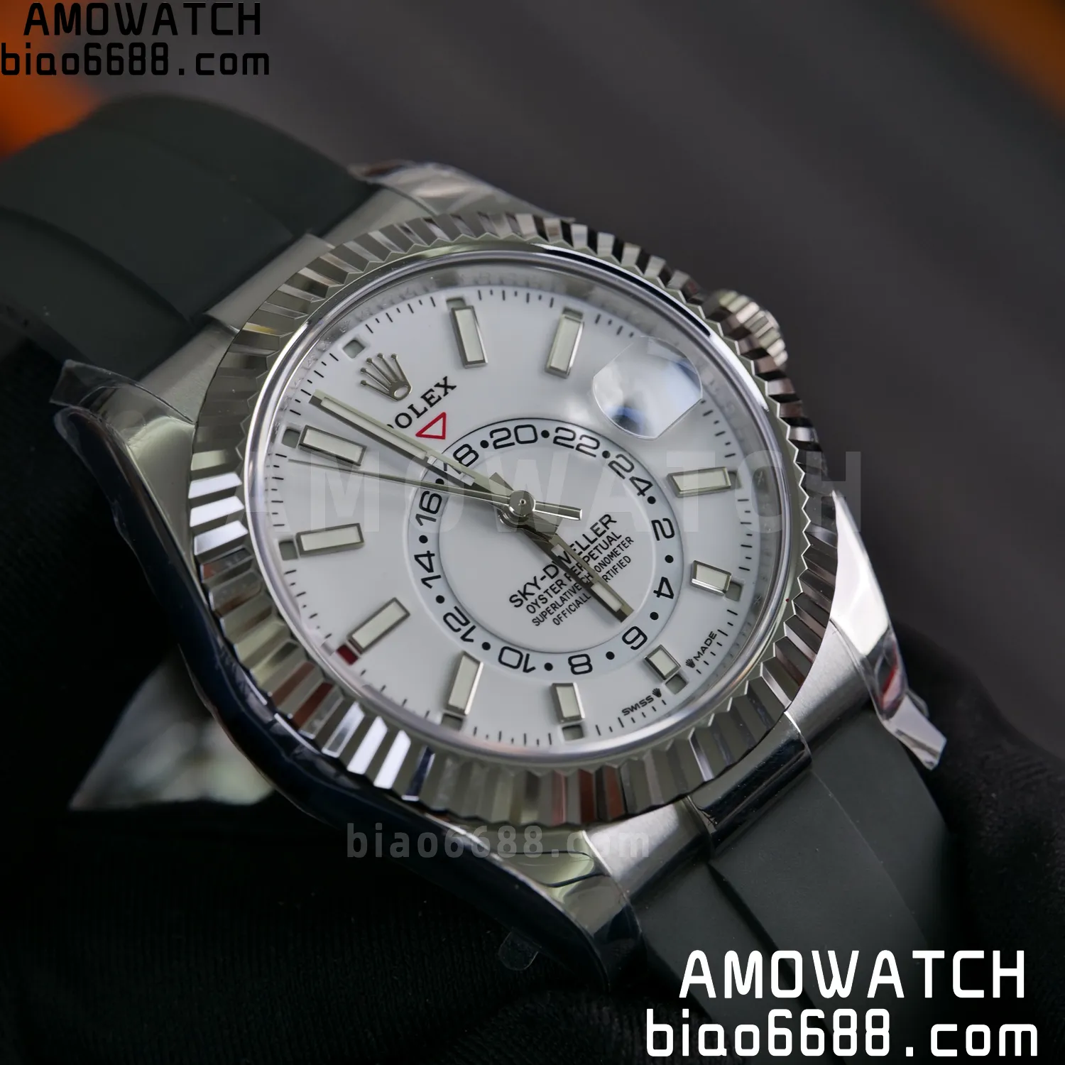 Rolex Sky-Dweller 336239 SS ZF 1:1 Best Edition White Dial on Oysterflex Strap A23J (Gain Weight) 59 521d8f6471672e2 AMO Watch