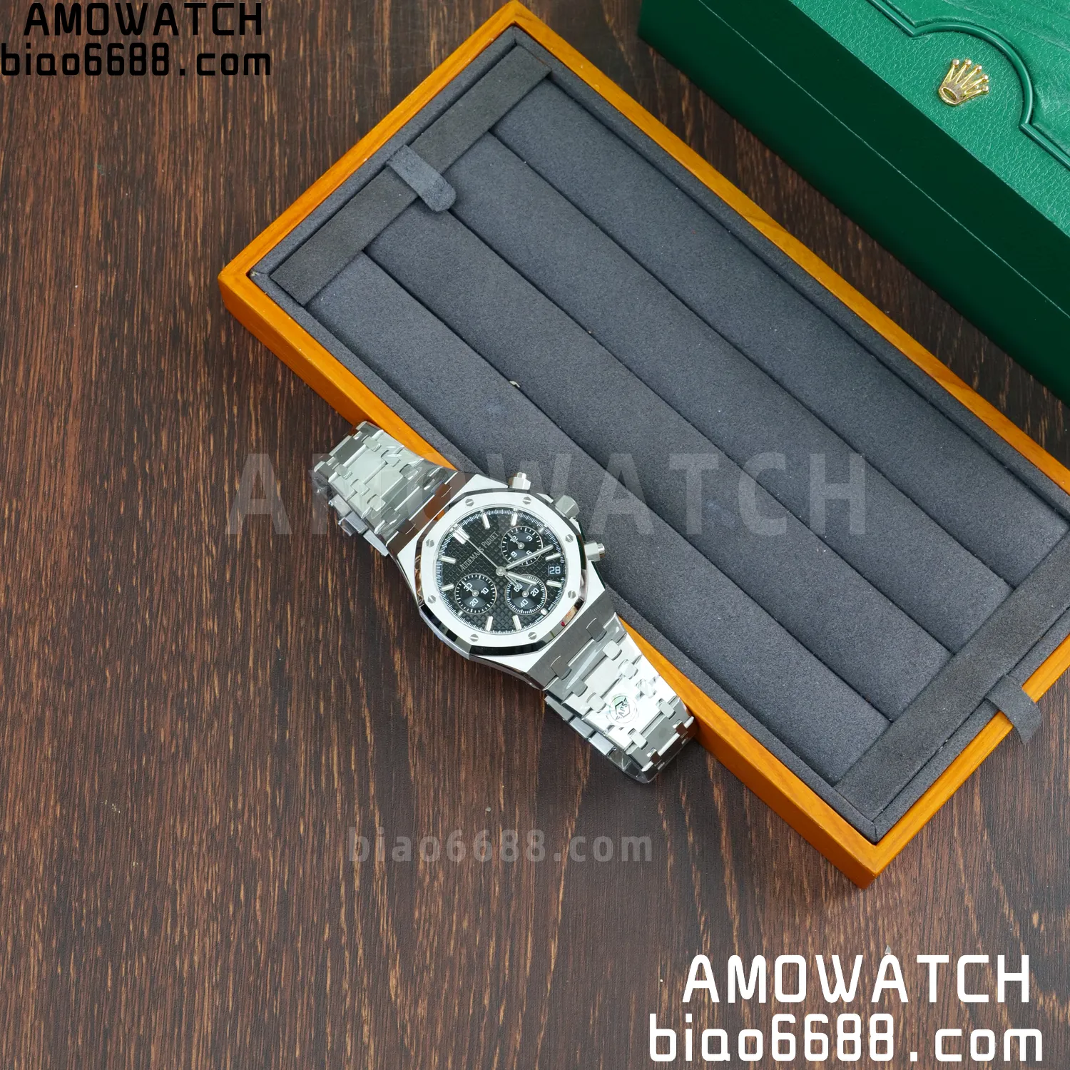 AP Royal Oak Chrono 26240 SS APSF 1:1 Best Edition Black Dial on SS Bracelet SA4401 Super Clone V2 (Free Sprung) 70 6994d9898726589 AMO Watch