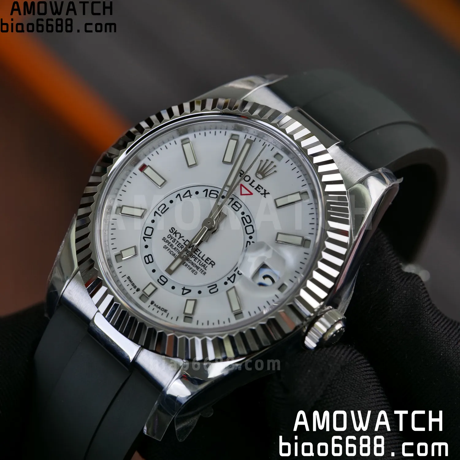 Rolex Sky-Dweller 336239 SS ZF 1:1 Best Edition White Dial on Oysterflex Strap A23J (Gain Weight) 60 6a0db91e08e3927 AMO Watch