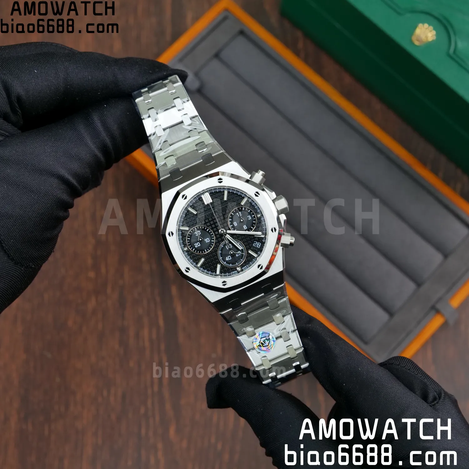 AP Royal Oak Chrono 26240 SS APSF 1:1 Best Edition Black Dial on SS Bracelet SA4401 Super Clone V2 (Free Sprung) 71 6b9158711142ae4 AMO Watch