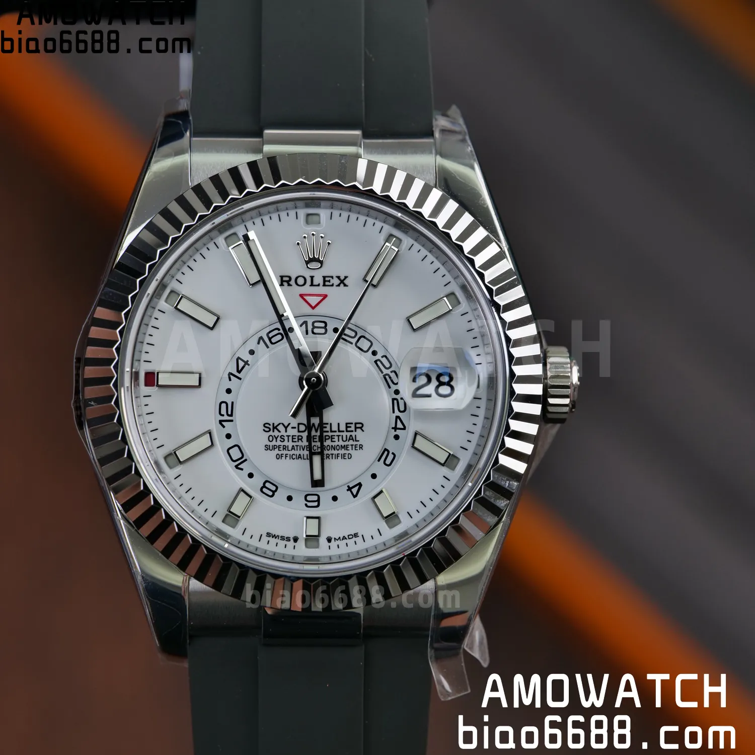 Rolex Sky-Dweller 336239 SS ZF 1:1 Best Edition White Dial on Oysterflex Strap A23J (Gain Weight) 54 73f2d842fa56d8e AMO Watch