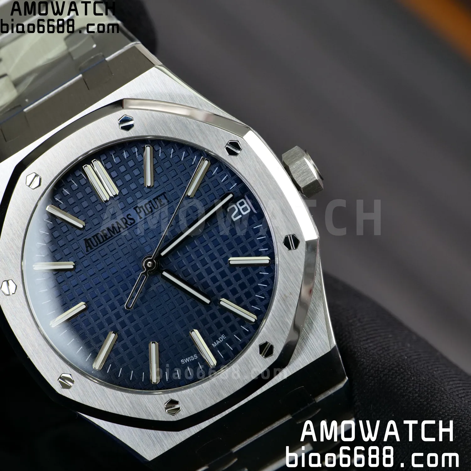 AP Royal Oak 41mm 15510ST SS APS Factory 1:1 Best Edition Blue Dial on SS Bracelet SA4302 Super Clone 79 75efe099c737553 AMO Watch