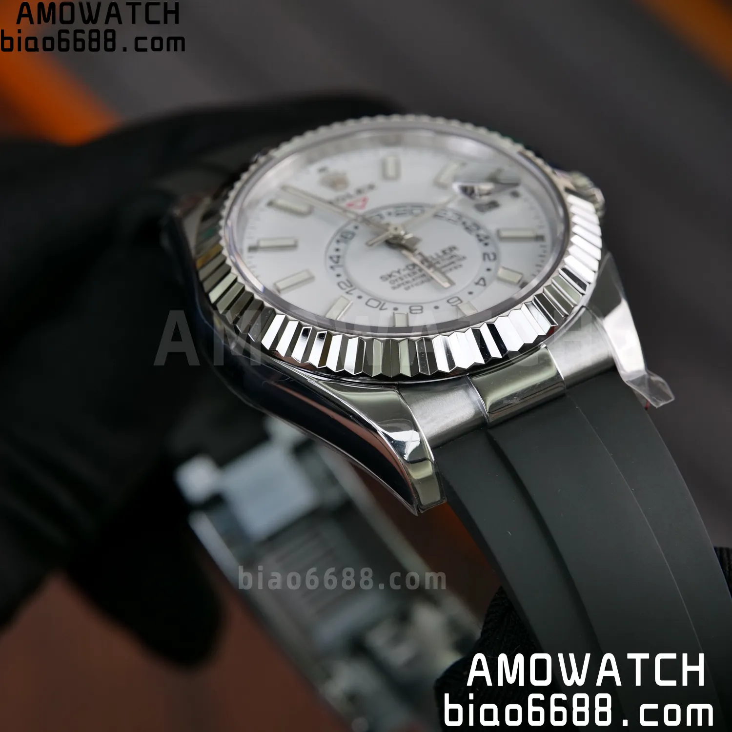 Rolex Sky-Dweller 336239 SS ZF 1:1 Best Edition White Dial on Oysterflex Strap A23J (Gain Weight) 56 7d1bf7b11b838f6 AMO Watch