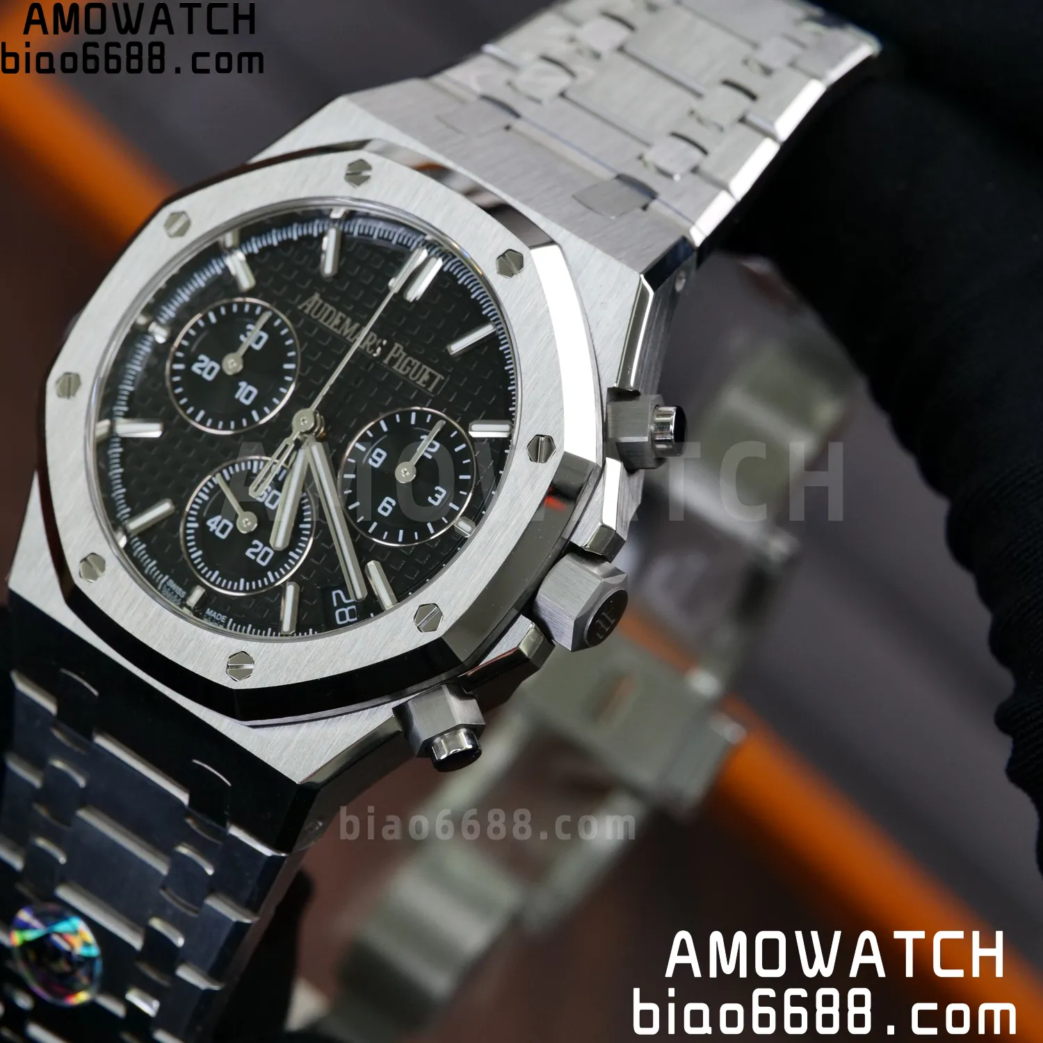 AP Royal Oak Chrono 26240 SS APSF 1:1 Best Edition Black Dial on SS Bracelet SA4401 Super Clone V2 (Free Sprung) 82 8ab6d2b7dff1e1b AMO Watch