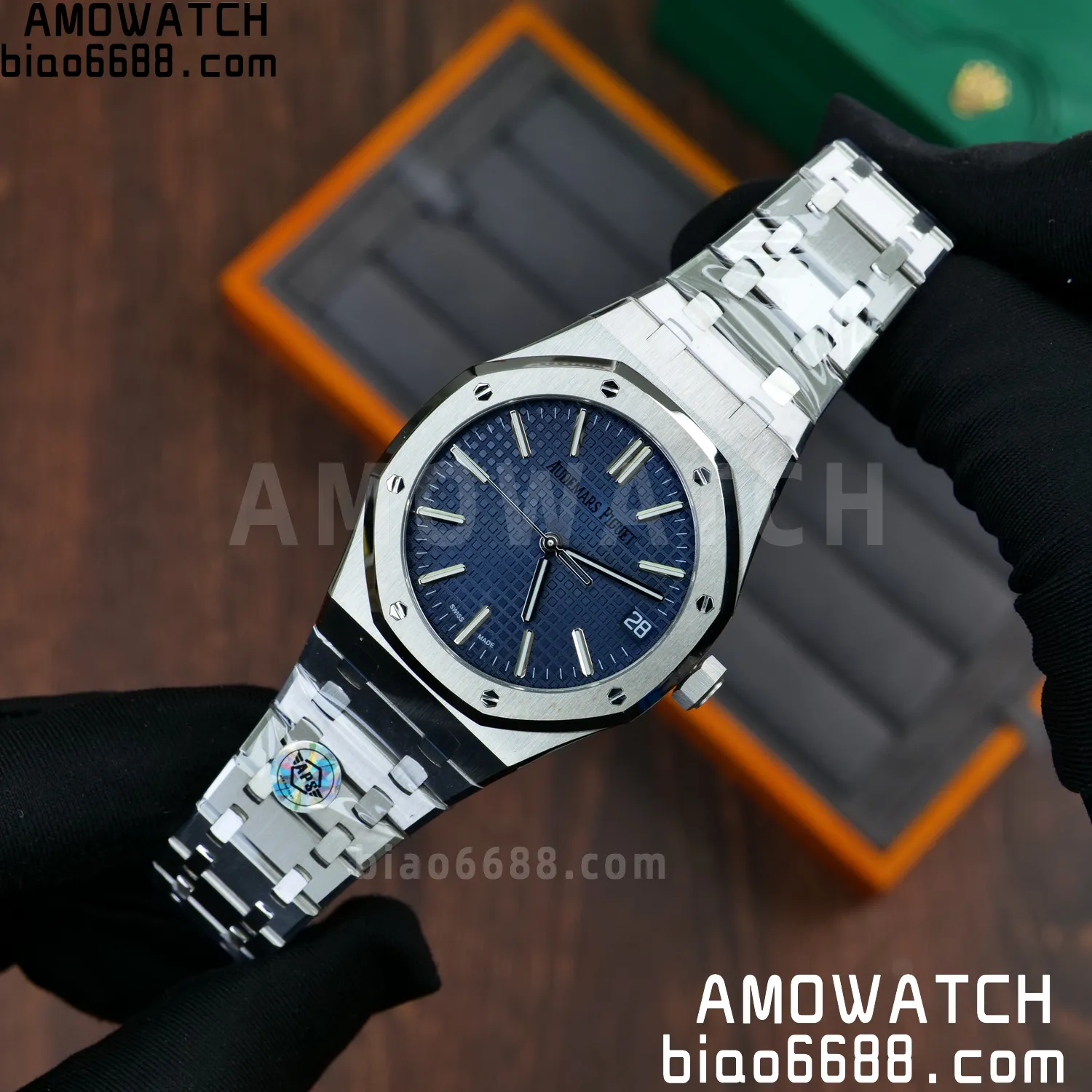 AP Royal Oak 41mm 15510ST SS APS Factory 1:1 Best Edition Blue Dial on SS Bracelet SA4302 Super Clone 68 92d85aa308274d9 AMO Watch