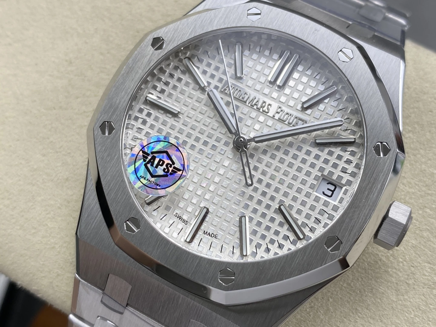 AP Royal Oak 41mm 15510ST SS APS Factory 1:1 Best Edition White Dial on SS Bracelet SA4302 Super Clone 30 96ce4bc7100a14b AMO Watch