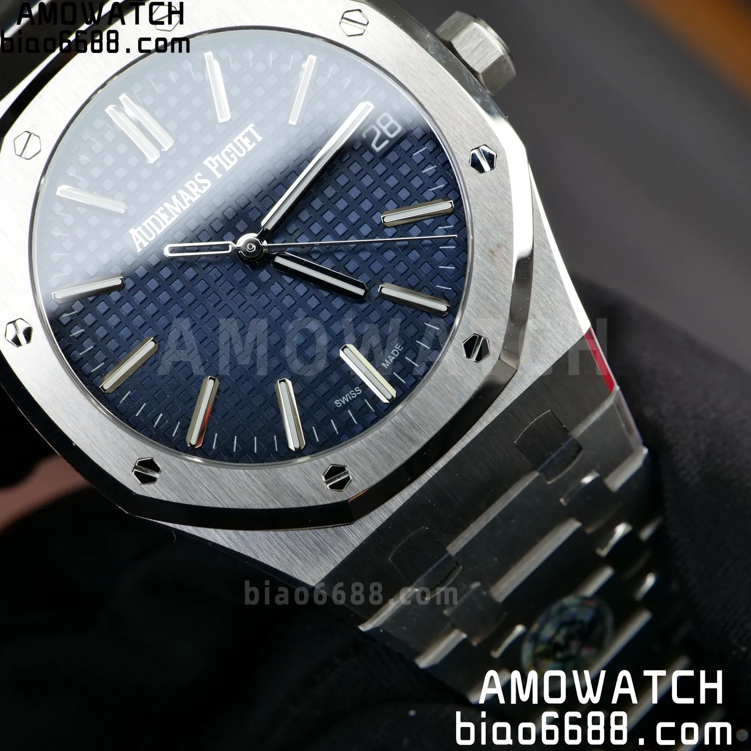 AP Royal Oak 41mm 15510ST SS APS Factory 1:1 Best Edition Blue Dial on SS Bracelet SA4302 Super Clone 80 98331b8a9a037a5 AMO Watch