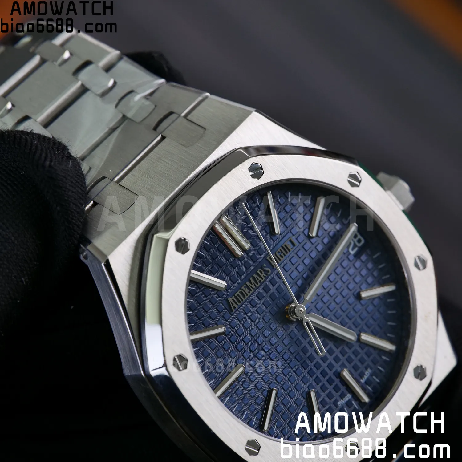 AP Royal Oak 41mm 15510ST SS APS Factory 1:1 Best Edition Blue Dial on SS Bracelet SA4302 Super Clone 78 a7de916e200239a AMO Watch