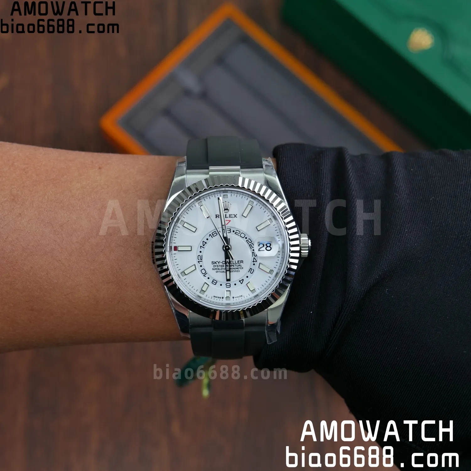 Rolex Sky-Dweller 336239 SS ZF 1:1 Best Edition White Dial on Oysterflex Strap A23J (Gain Weight) 68 b48b21e96f4a25a AMO Watch