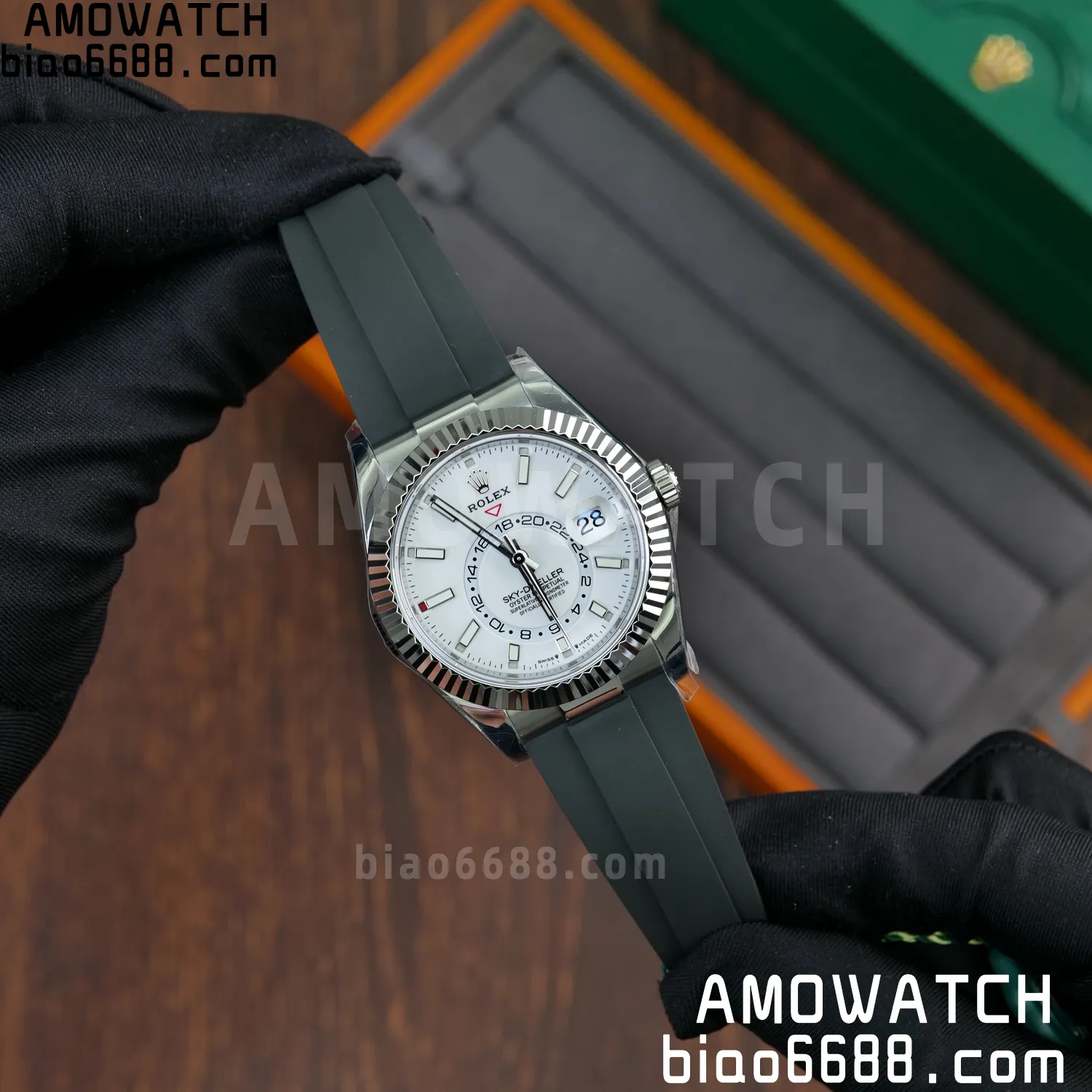 Rolex Sky-Dweller 336239 SS ZF 1:1 Best Edition White Dial on Oysterflex Strap A23J (Gain Weight) 48 bbc921ac8fa1a36 AMO Watch