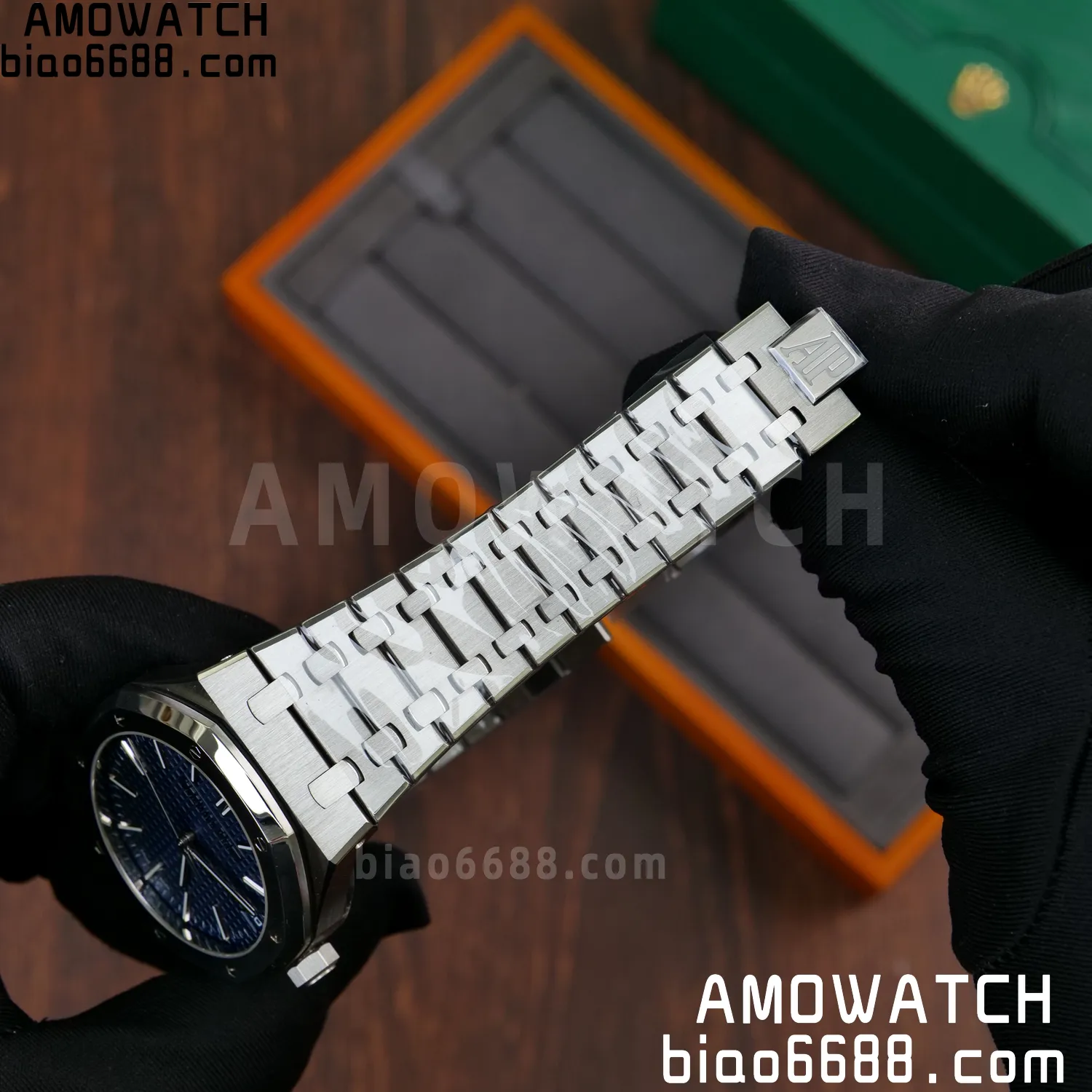 AP Royal Oak 41mm 15510ST SS APS Factory 1:1 Best Edition Blue Dial on SS Bracelet SA4302 Super Clone 69 c03657596b5451b AMO Watch